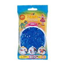 HAMA STRIJKKRALEN - BLAUW TRANSPARANT (015), 1000ST. (ZAKJE 17,5 X 9,5 CM)